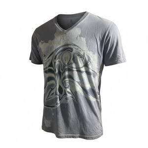 Avatar The Way of Water V-Neck Graphic Tee Gray Size XL